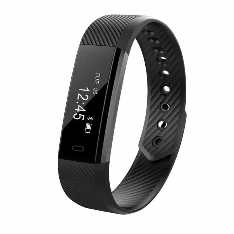 HESTIA ID115 Smart Bracelet Fitness Tracker Step Counter Band Alarm Clock Vibration Wristband For Iphone Android