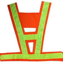 200 шт./партия, Светоотражающий Жилет с высокой видимостью V, жилет для дорожного движения, дорожный/строительный Рабочий жилет