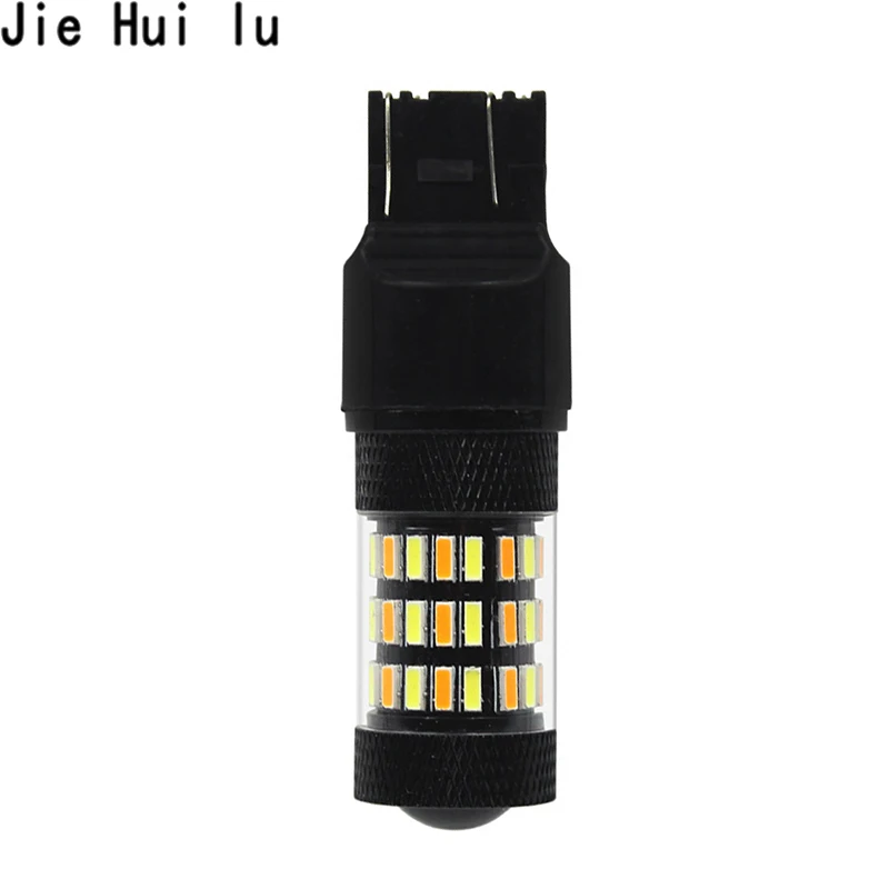 2 шт. 1157 3157 7443 4014 60 SMD Янтарный/белый 60LED 12В 600лм 3 6 Вт светильник с поворотным