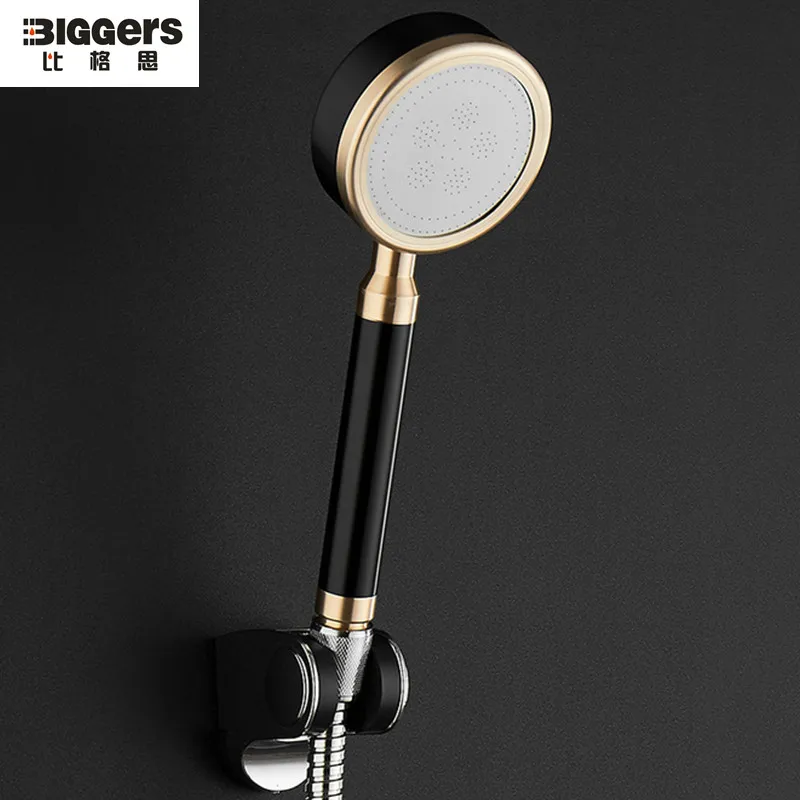 Free shipping Luxury black and gold color aluminium bathroom shower