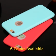 New Arrival Candy color case for iphone6 6S 6Plus 6sPlus 7 7Plus 5 5s SE 7Soft TPU Silicon phone cases Coque with logo window