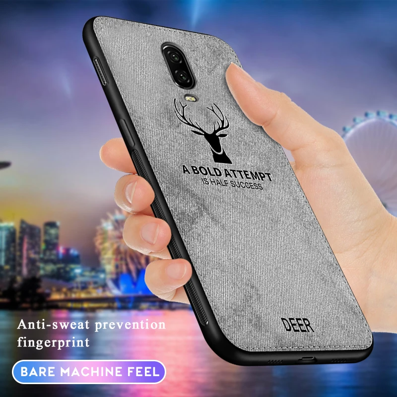 

For Oneplus One Plus 7 7 Pro 6 6T 5 5T Deer Cloth Texrure Phone Cover for One Plus 6 6t 5t 5 7 7 Pro 1+ 5 6T 7 Pro Business Case