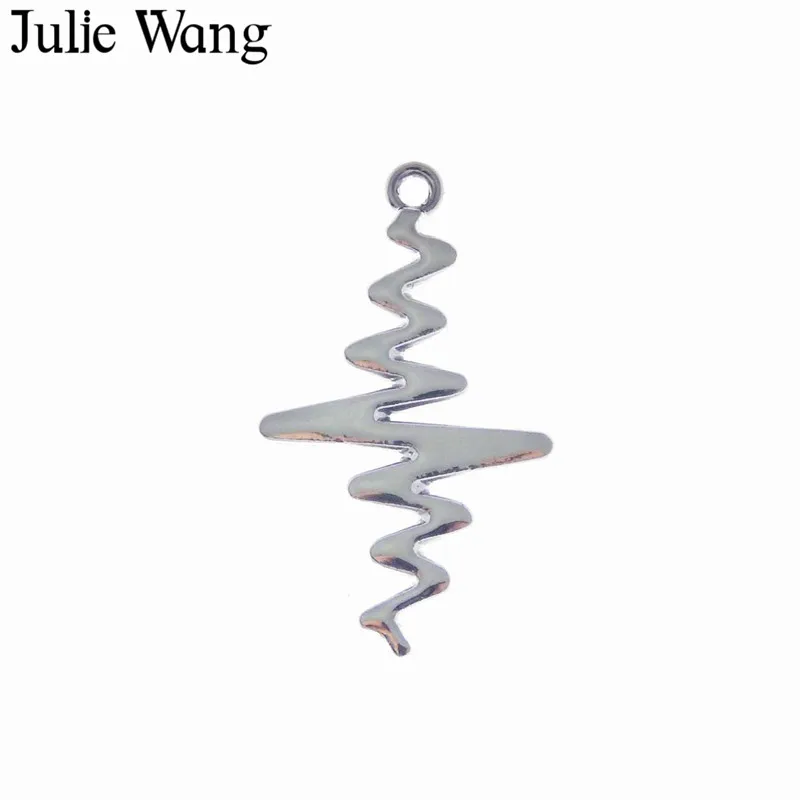 Julie Wang 10 шт. цинковый сплав простые Подвески с молнией для ожерелья подвески