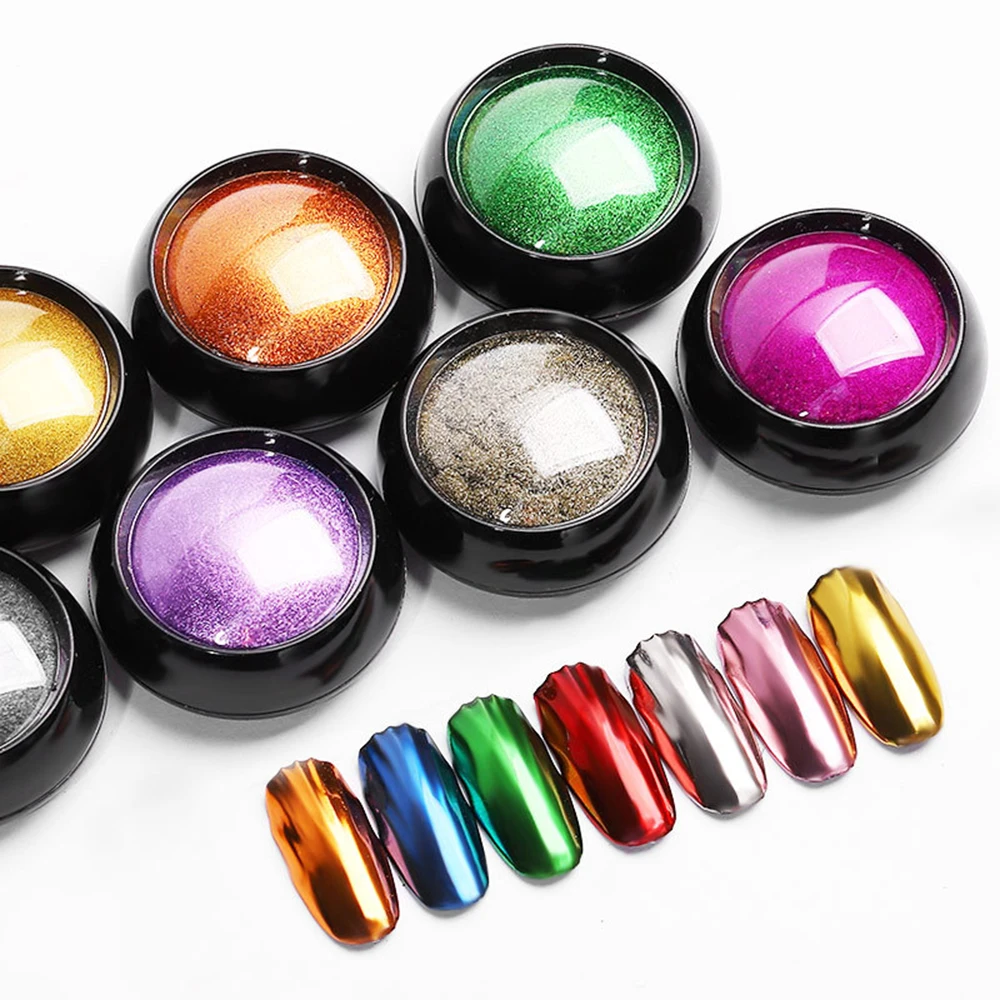 Super Bright Nail Titanium Powder Magic Mirror Powder Silver Mirror Flour Super Optical Metal Solid Color Plating Powder TSLM1