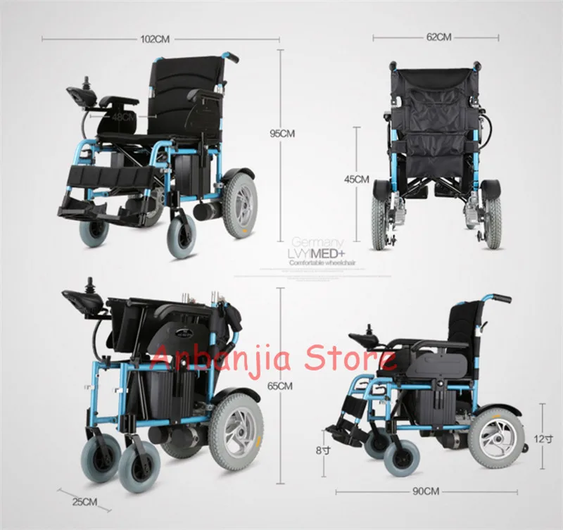 Easy Open and Close Foldawheel Power Chair - weighs just 60 lbs with battery - Supports 330 lbs (4)
