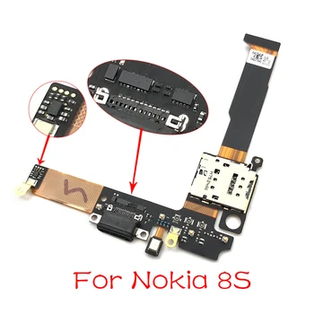 

New For Nokia 8 Sirocco OEM Charging Port PCB Board USB Charging Dock +SIM Card Connector Replacement For Nokia 8S
