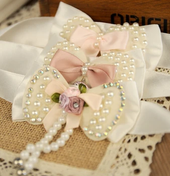 

Doggy fashion bowknot pearl necktie dogs cats lovely bowties puppy festival ties pet dog cat collar pets costume grooming 10pcs