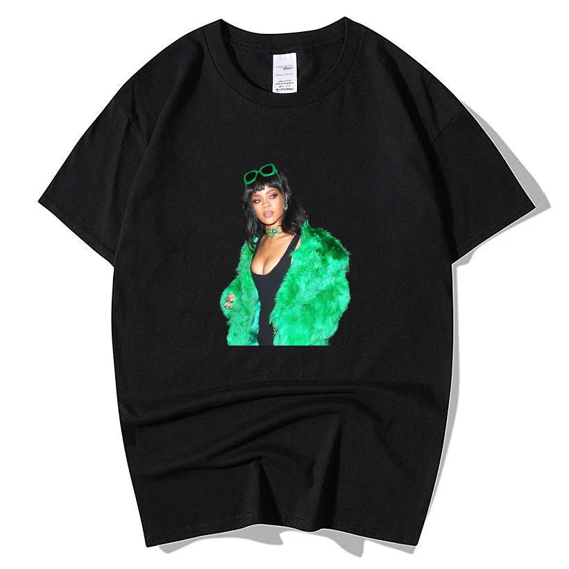 

Rihanna T Shirt Men Women Streetwear Casual Hiphop Summer Fashion Short Sleeve O Neck Cotton Harajuku T-Shirt