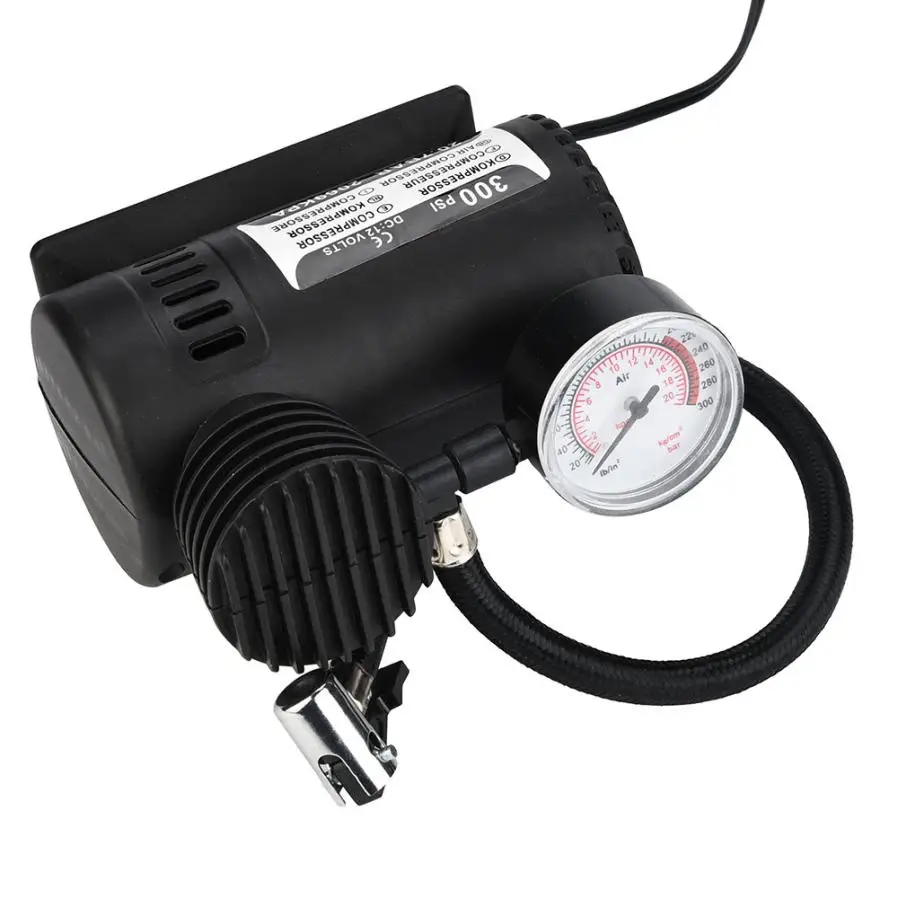 Mini Air Compressor 300 PSI Bike Car Inflate Tire Balls Perfect DIY