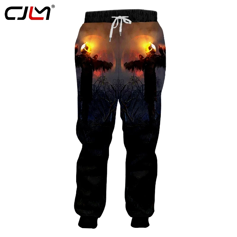 

CJLM Halloween Pumpkin Pants 3D Printed Trousers Flame Scarecrow Men's Polyester Sweatpants Direct Selling Man Tracksuit