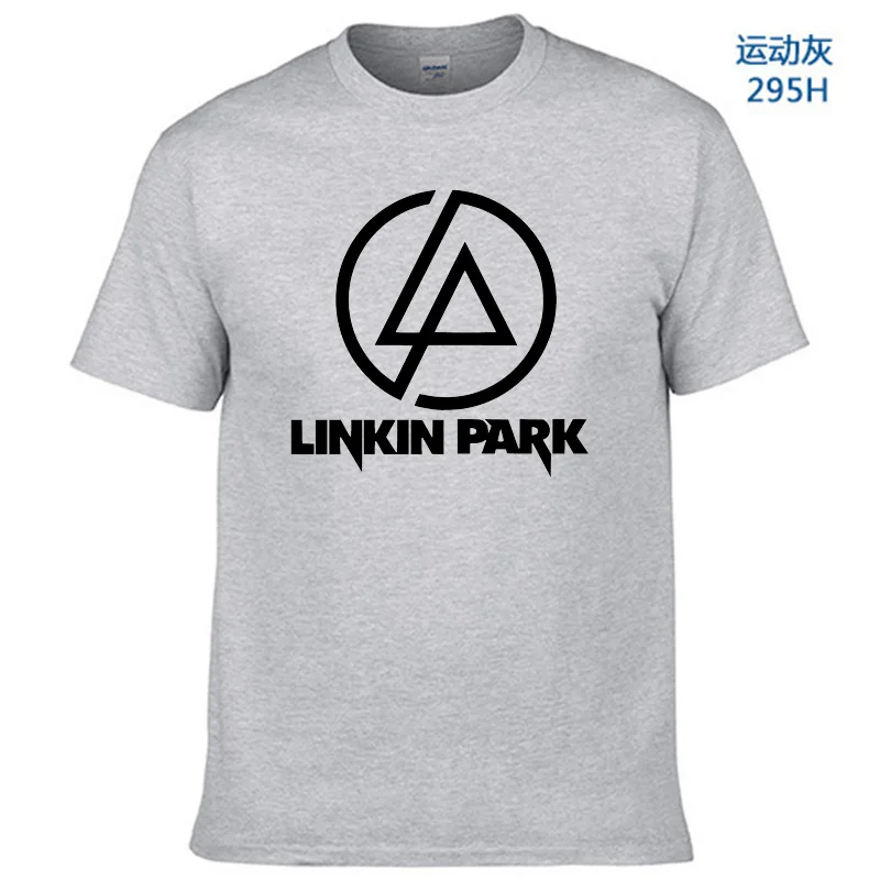 Летняя модная мужская футболка Lincoln LINKIN Park, хлопковая брендовая одежда Linkin, короткие топы, футболки - Цвет: Light Grey-B