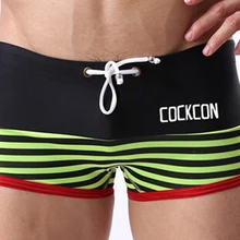 Высококачественные Брендовые мужские полосатые цветные подходящие сексуальные плавки с низким вырезом мужские сексуальные купальники