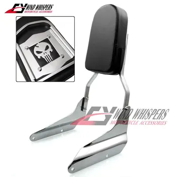 

Skull Backrest Sissy Bar Luggage Rack Rear Passenger Cushion Pad Kit For Honda VF 750 VF 250 Magna 1994-2003 VF750 VF250