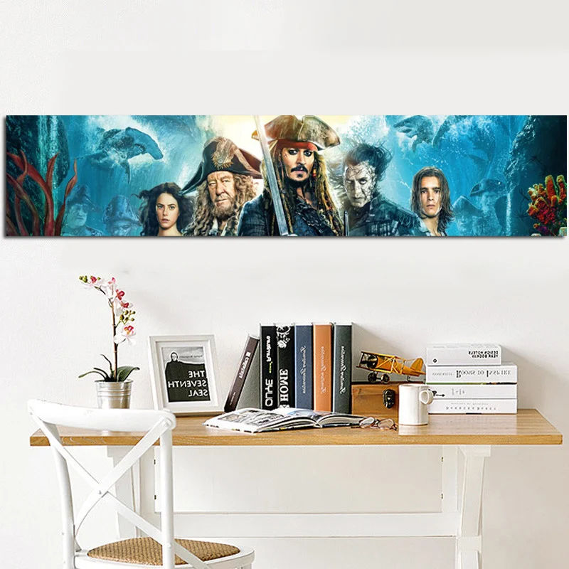 Digital Print Pirates of the Caribbean 5 dead Men Tell No Tales Canvas Painting Art Wall Poster for Living Room Cuadros Decor