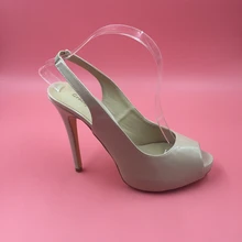 Patent Leather Women Pumps Chaussure Femme Elastic Band Peep Toe 2017 Ladies Party Shoes Summer Style Sandals High Heels Shoes