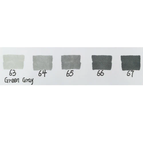 Серый 7 стилей двойной наконечник на спиртовой основе чернила нейтральный серый цвет эскиз Художественный набор манга рисунок маркер серые тона манга профессиональный - Цвет: Green Gray
