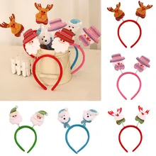 Рождественские аксессуары для волос украшения дома вечерние наголовный обруч нетканые повязки для волос для взрослых Рождественский Декор заколка для волос#30