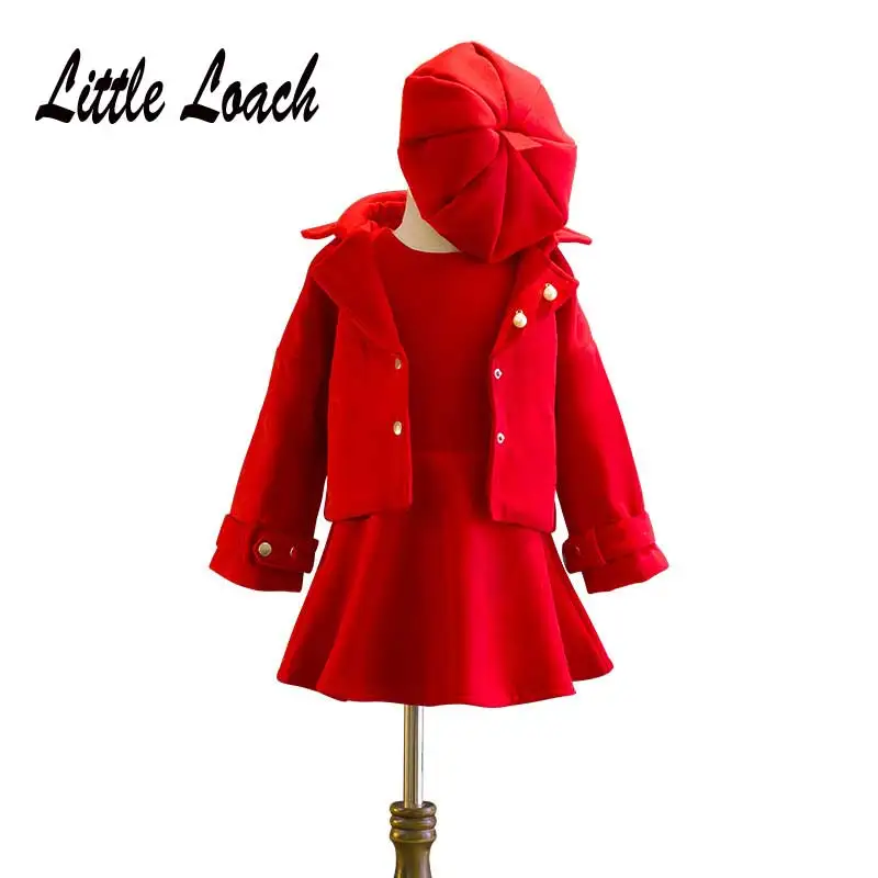

Princess Children's Sets Sleeveless Dress+Short Coat 2pcs Girls Spring Winter Suits Boutique Outerwear 2-7Years Carnival Costume