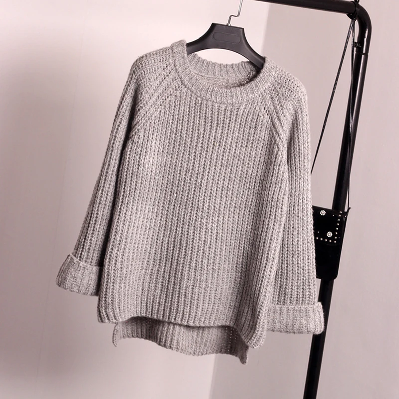 

2018 Spring New Fashion Women Sweater Full Sleeve Pullovers Loose Style O-Neck