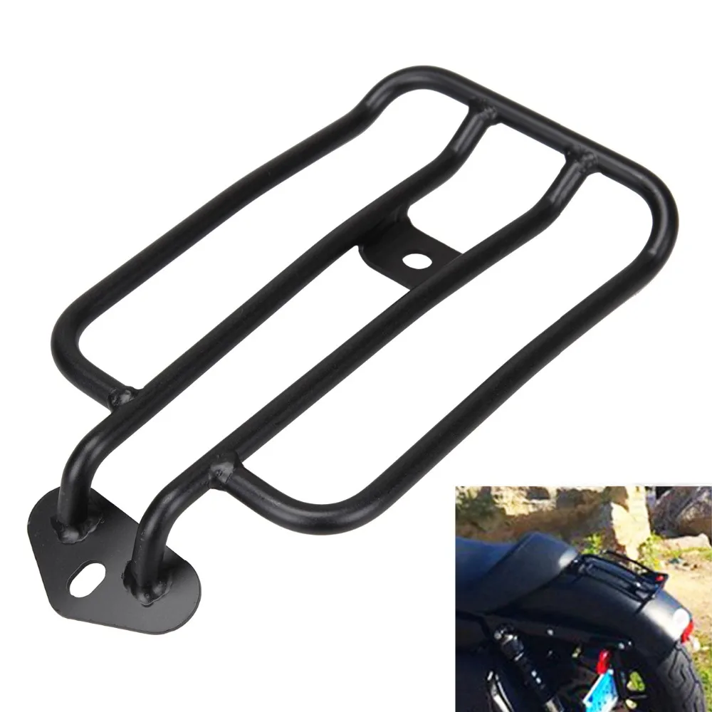 Motorcycle Sissy Bar Rear Solo Seat Luggage Rack For Harley Sportster XL 883 1200 2004 20in