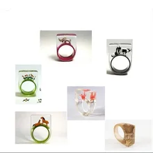 1 шт., сделай сам, прозрачное Силиконовое кольцо, форма для эпоксидной смолы с настоящим цветком, ювелирные изделия ручной работы, инструменты, оборудование, полимерные формы для ювелирных изделий