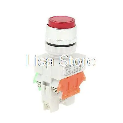 

NO NC Red LED Light Momentary Push Button Switch 22mm AC 660V 10A