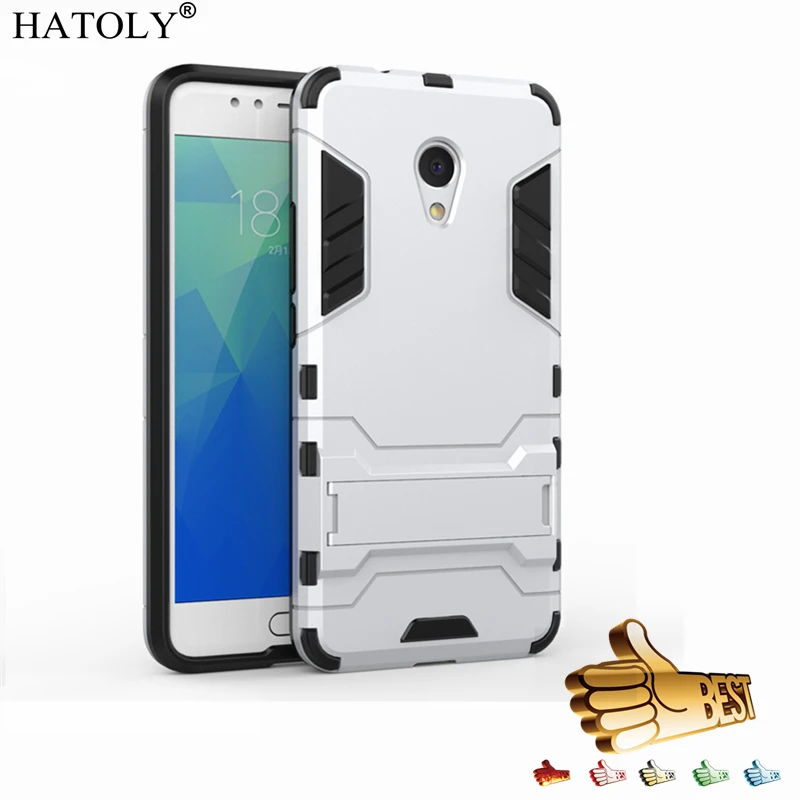 HATOLY для бронированный чехол телефона Meizu M5S ударопрочный гибридный силиконовый