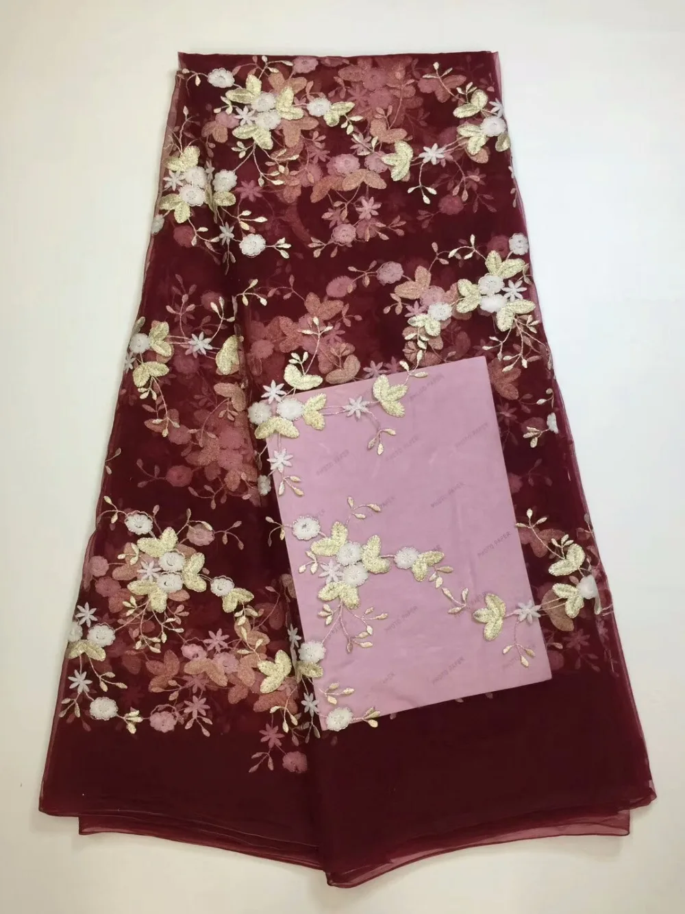 

french lace fabric 2017 high quality African tulle lace fabrics for wedding dress Nigerian lace fabrics 5 yards/piece dpo275