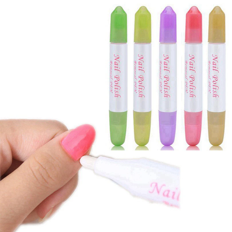 

New 5pcs/pack Nail Art Corrector Pen Remove Mistakes+15pcs Tips Pour The UV Gel Nail Polish Remover pen Manicure Cleaner Erase