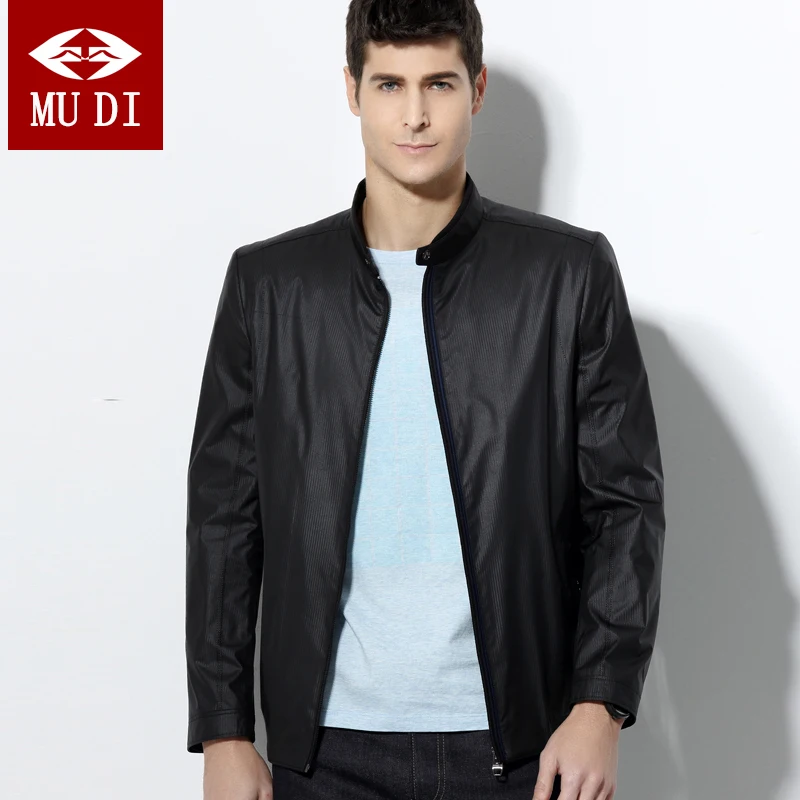 MUDI Brand Men's Upscale Autumn Warm Waterproof Bomber