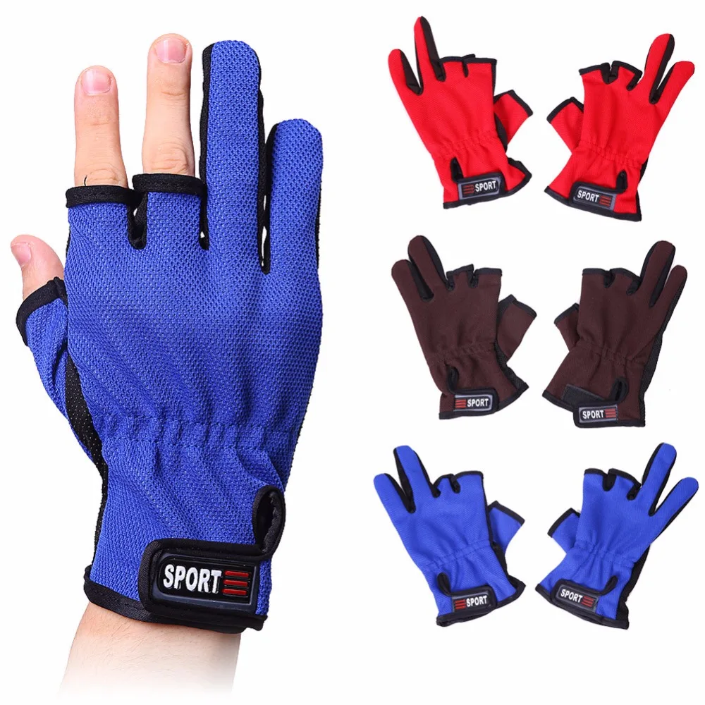 Free Fisher Fishing font b Gloves b font Sports Breathable Anti slip font b Gloves b