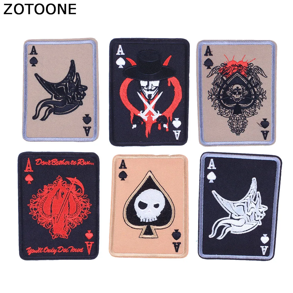 Нашивки ZOTOONE Poke для одежды вышитые нашивки с пиками наклейки изображением дикого