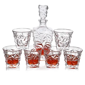 

7pcs/set Wine Decanter Whisky Glass Set Ultra Clear Like Crystal Wine Beer Liquor Vessel Container For Home Bar Party Barware
