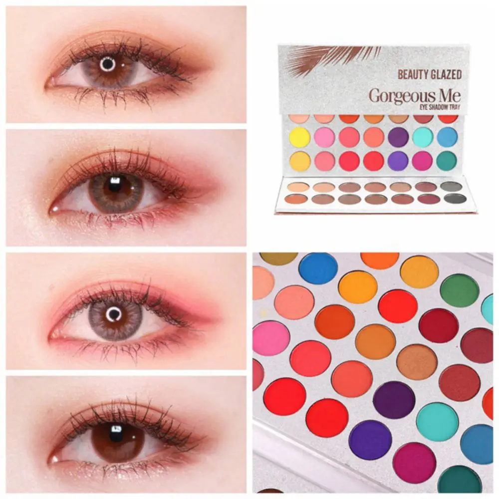 

Fashion eye makeup nudes palette 63 color matte eyeshadow Palette Hightlighter power makeup set Pigment Waterproof Cosmetics *