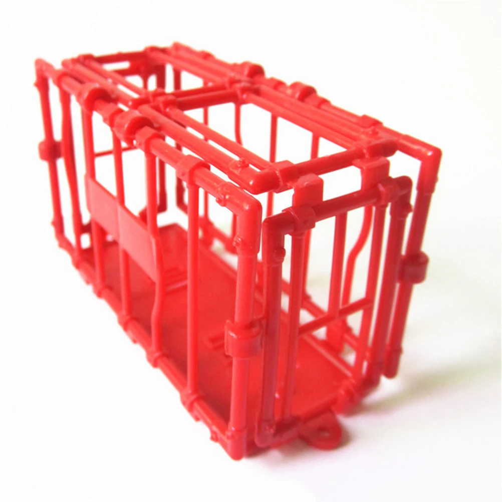 Plastic Animal Fence Cage Four Sides Disassembled Cage Model Toy Random