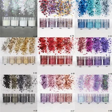 Набор для маникюра "сделай сам", блестящий набор с пылевыми блестками, порошковый порошок для УФ-гелевых украшений, хромированный пигмент, блестки для ногтей