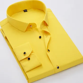 

Men's Shirt Men's Quality Solid Color Comfort Fit Shirt Men's Business Casual Office Professional Wear Wedding Groomsmen's Shirt