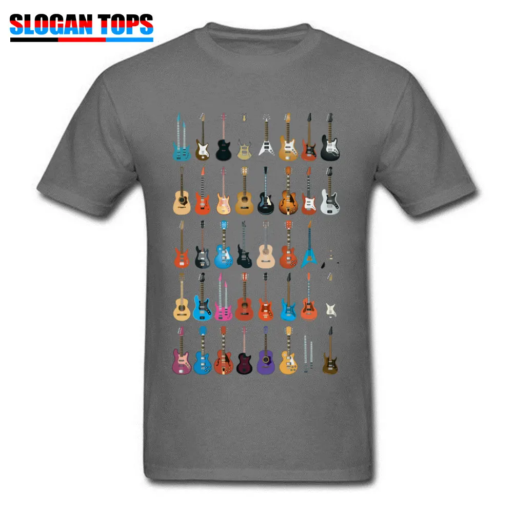 Custom 3D Printed T-shirts 2018 Summer Short Sleeve Round Neck T Shirt Cotton Fabric Men Normal T Shirts Drop Shipping Love Guitar Different Guitars Music Lover Funn carbon