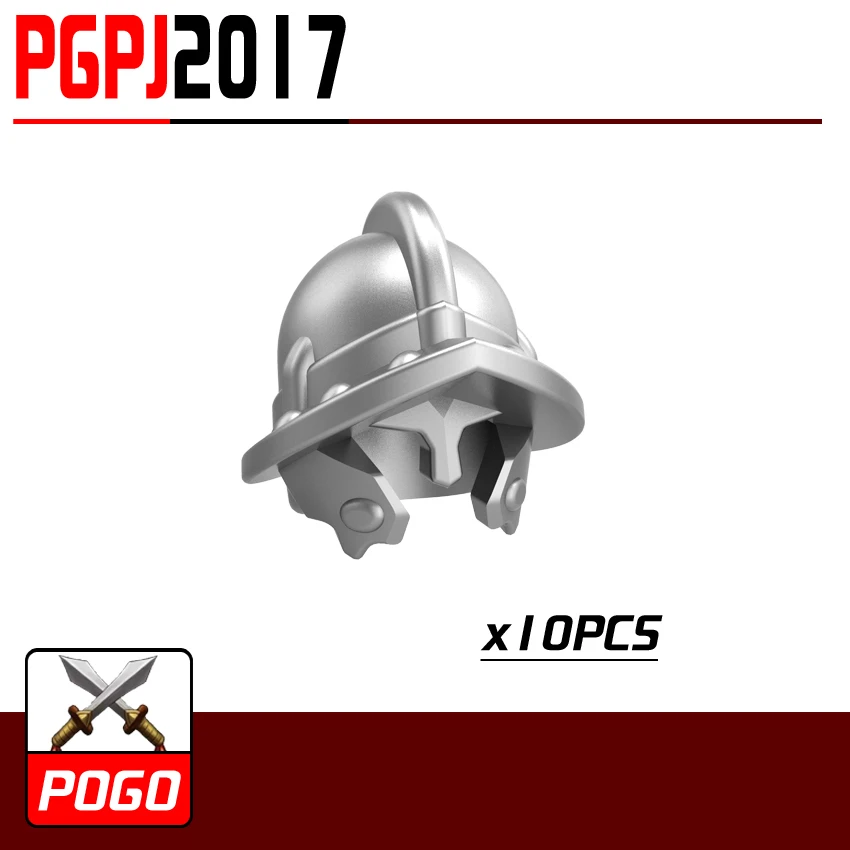 Kopen PG2017 Grijs Helm Rome Koninkrijk MIDDELEEUWSE WAPEN Gladiatus Ridders Rome voor MINIFIG Action Figure Bouwstenen Kinderen Speelgoed Gift