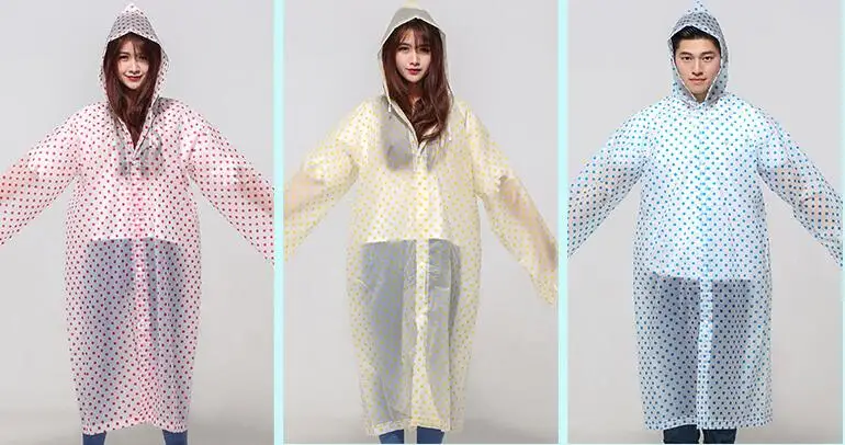 3.Rain jacket Chlidren adult student man women EVA Environment Raincoat Rainwear Waterproof Poncho Tour Transparent girl rain coat