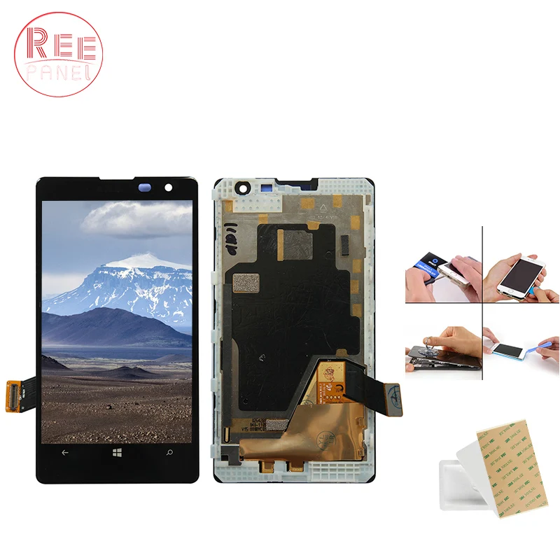 

Original 4.5" LCD For NOKIA Lumia 1020 RM-875 LCD Display Touch Screen Digitizer Assembly + Frame Replacement Parts+repair tools