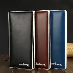 

2016 New arrival western brand  fashion long men's wallet quality guarantee designer's soft waxy purse for male free shipping