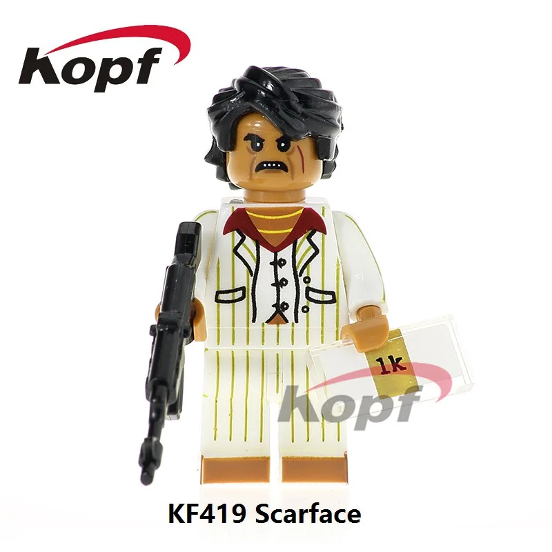 

Single Sale Super Heroes Scarface Joker Annabelle Human Torch Sandman Bricks Set Model Building Blocks Children Toys Gift KF419