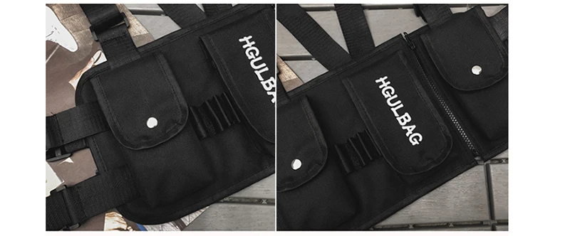 Мужская модная нагрудная сумка для женщин, поясная сумка, уличная функциональная тактическая Холщовая Сумка В Стиле Хип-хоп, сумка через плечо, сумки через плечо