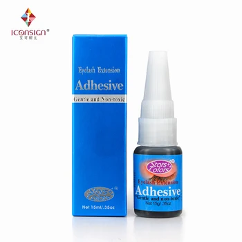 

ICONSIGN Wholesale 5 bottles/lot Best selling Ues for grafting Eyelashes Extension Glue Adhevise Can hold 40-50 days makeup tool