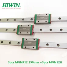 3 шт тайваньские оригинальные Hiwin рельсы mgn12-l 250 мм+ 3 шт MGN12H направляющие блоки для ЧПУ