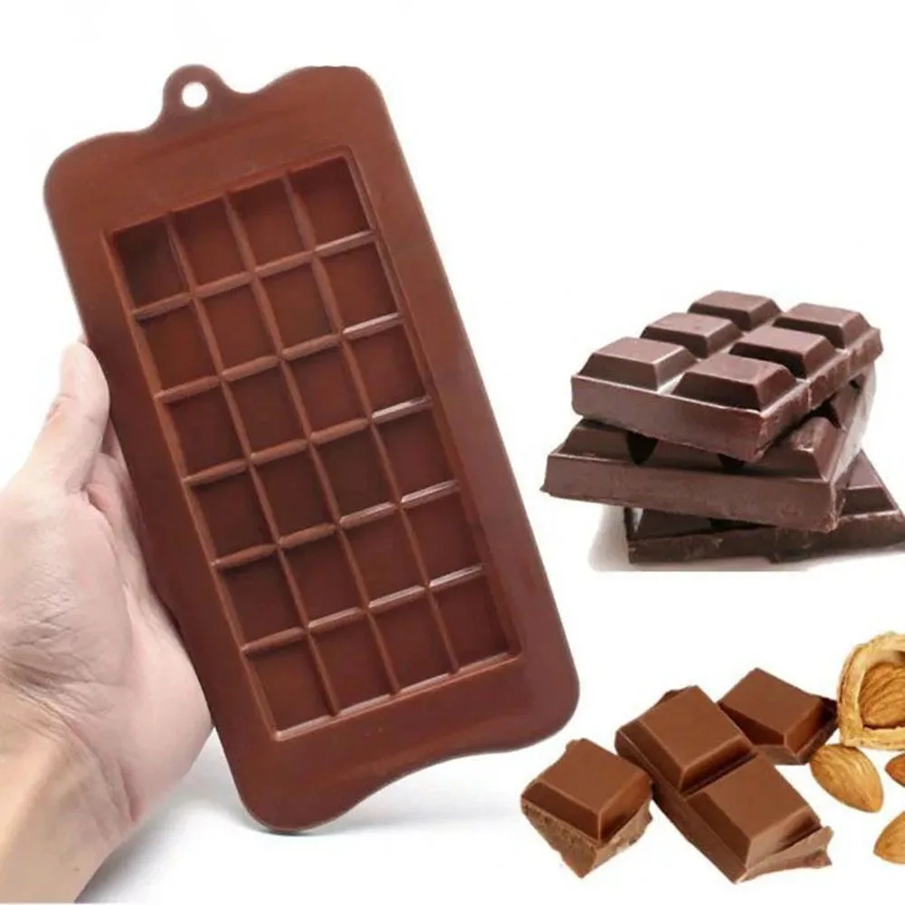 

Chocolate Molds Bakeware Cake Molds Candy Sugar Mold Mould Bar Block Ice Tray Cake Bake Mold Baking Pastry Tool 24 Cavity