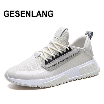 

Men's Sneakers Sports Running Shoes Flyknit Breathable Air Mesh Light Anti-slip Male Sneakers Outdoor Tourism Walking Mens Shoes