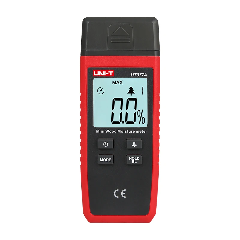 

UNI-T UT377A Digital Wood Moisture Meter Hygrometer Humidity Tester Paper Plywood Wooden Materials LCD Backlight Data Retention