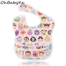 Ohbabyka Baby Feeding Waterproof Pocket Superbib Big Ergonomic Easy Clean Adjustable Hook-Loop Bibs Infant Burp Apron Clothes